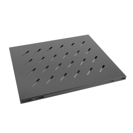 Półka do szaf 19' 800mm 1U 465x500mm czarna 