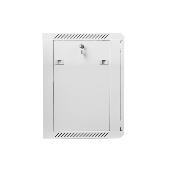 Szafa instalacyjna wisząca 19' 12U 600X450mm szara (drzwi       szklane)