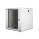 Szafa instalacyjna wisząca 19' 12U 600X600mm szara (drzwi       szklane)