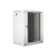 Szafa instalacyjna wisząca 19' 15U 600X450mm szara (drzwi       szklane)