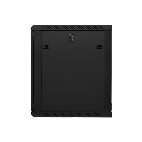 Szafa instalacyjna wisząca 19' 15U 600X600mm czarna (drzwi      szklane)