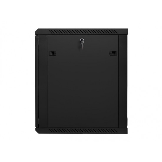 Szafa instalacyjna wisząca 19' 15U 600X600mm czarna (drzwi      szklane)