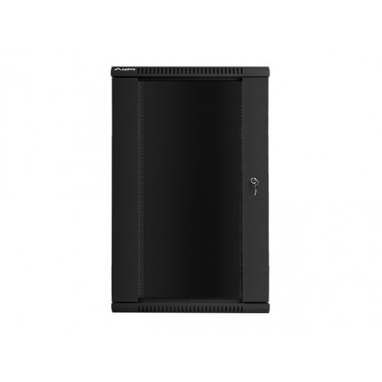 Szafa instalacyjna wisząca 19' 22U 600X450mm czarna (drzwi      szklane)