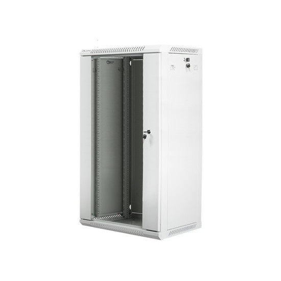 Szafa instalacyjna wisząca 19' 22U 600X450mm szara (drzwi       szklane)