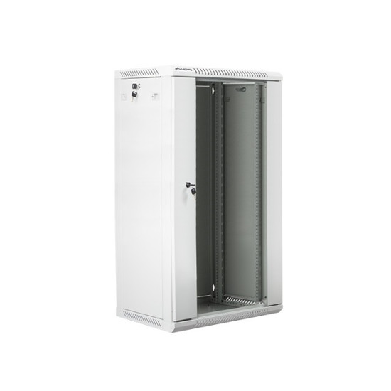 Szafa instalacyjna wisząca 19' 22U 600X450mm szara (drzwi       szklane)