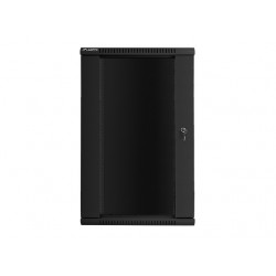 Szafa instalacyjna wisząca 19' 22U 600X600mm czarna (drzwi      szklane)