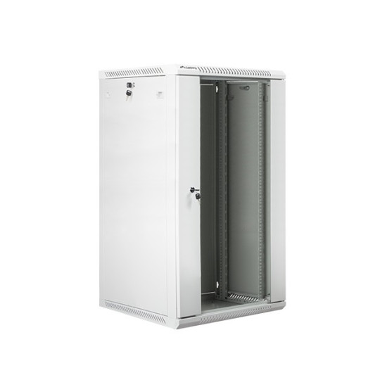 Szafa instalacyjna wisząca 19 22U 600X600mm szara (drzwi szklane)