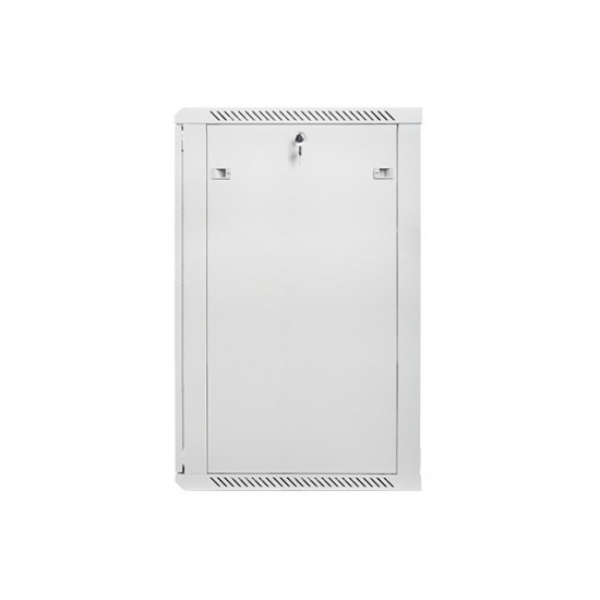 Szafa instalacyjna wisząca 19 22U 600X600mm szara (drzwi szklane)