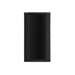 Szafa instalacyjna wisząca 19' 27U 600X450mm czarna (drzwi      szklane)