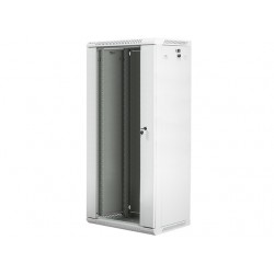 Szafa instalacyjna wisząca 19' 27U 600X450mm szara (drzwi       szklane)