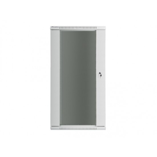 Szafa instalacyjna wisząca 19' 27U 600X450mm szara (drzwi       szklane)