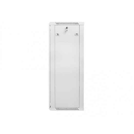 Szafa instalacyjna wisząca 19' 27U 600X450mm szara (drzwi       szklane)