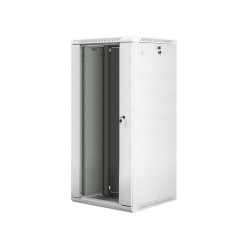Szafa instalacyjna wisząca 19' 27U 600X600mm szara (drzwi       szklane)