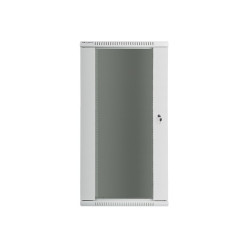 Szafa instalacyjna wisząca 19' 27U 600X600mm szara (drzwi       szklane)