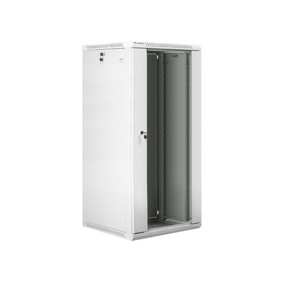 Szafa instalacyjna wisząca 19' 27U 600X600mm szara (drzwi       szklane)