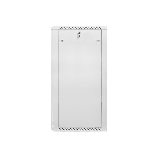 Szafa instalacyjna wisząca 19' 27U 600X600mm szara (drzwi       szklane)