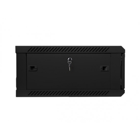 Szafa instalacyjna wisząca 19' 4U 600X600mm czarna (drzwi szklane)