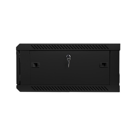 Szafa instalacyjna wisząca 19' 4U 600X600mm czarna (drzwi szklane)