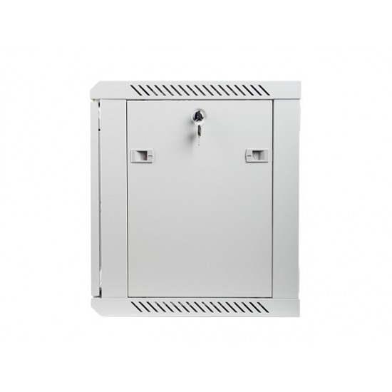 Szafa instalacyjna wisząca 19' 9U 600X450mm szara (drzwi        szklane)