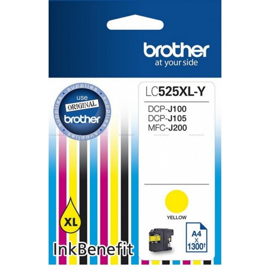 Tusz LC525XLY YELL 1300 do DCP-J100 DCP-J105 