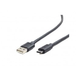 Kabel USB 2.0 typu AC AM-CM 1.8m czarny  Kabel USB 2.0 typu AC AM-CM 1.8m czarny