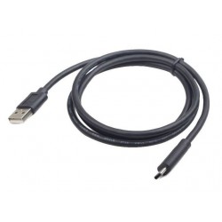 Kabel USB 2.0 typu AC AM-CM 1.8m czarny  Kabel USB 2.0 typu AC AM-CM 1.8m czarny