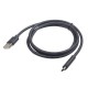 Kabel USB 2.0 typu AC AM-CM 1.8m czarny 