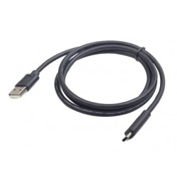 Kabel USB 2.0 typu AC AM-CM 1m czarny  Kabel USB 2.0 typu AC AM-CM 1m czarny