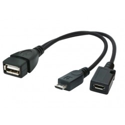 KABEL USB MICRO AF-BM+(F) USB 2.0 OTG 15CM  KABEL USB MICRO AF-BM+(F) USB 2.0 OTG 15CM