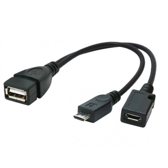 KABEL USB MICRO AF-BM+(F) USB 2.0 OTG 15CM 