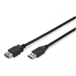 Kabel przedłużający USB 3.1 Gen.1 SuperSpeed 5Gbps Typ USB A/USB A M/Ż czarny 3m Kabel przedłużający USB 3.1 Gen.1 SuperSpeed 5Gbps Typ USB A/USB A M/Ż czarny 3m