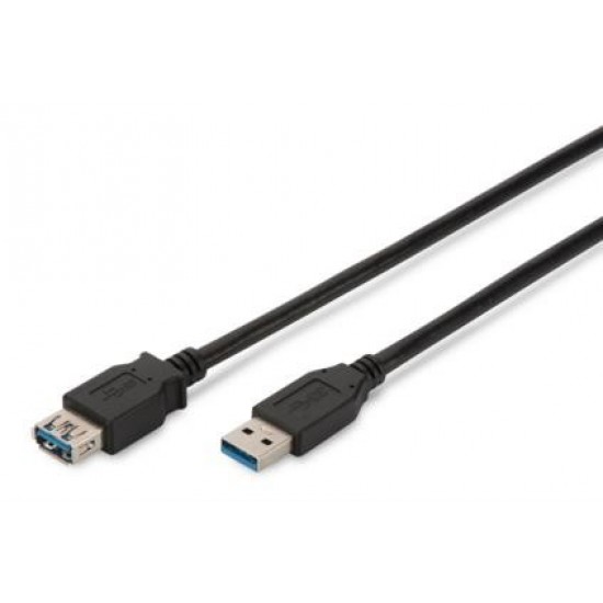 Kabel przedłużający USB 3.1 Gen.1 SuperSpeed 5Gbps Typ USB A/USB A M/Ż czarny 3m