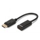 Kabel adapter Displayport z zatrzaskiem 1080p 60Hz FHD Typ DP/HDMI A M/Ż czarny 0,15m