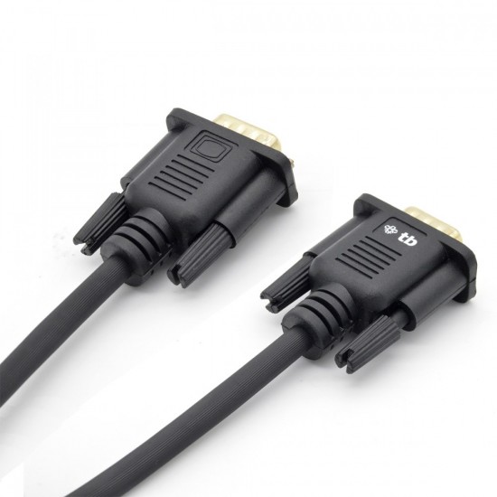 Kabel VGA 15M-15M 1.8 m., czarny pozłacany 