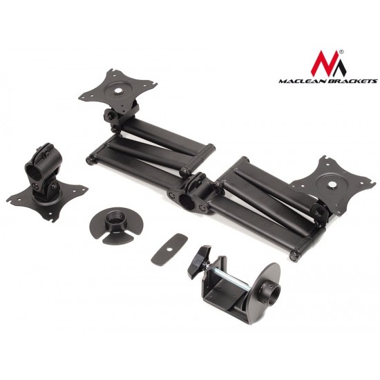 Uchwyt biurkowy na 3 monitory LCD podwójne ramiona MC-691 13