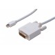 Kabel adapter Displayport 1080p 60Hz FHD Typ miniDP/DVI-D (24+1) M/M biały 2m