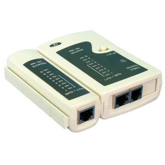 Tester kabli do zlacz RJ11,RJ12,RJ45 z jednostką zdalna