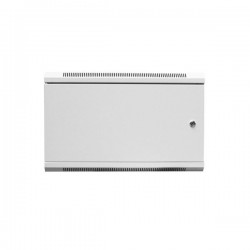 Szafa wisząca jednosekcyjna 19 6U 368/600/450mm, drzwi metalowe, szara (RAL7035), zmontowana