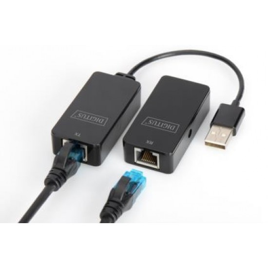 Przedłużacz/Extender USB 2.0 HighSpeed po skrętce Cat.5e/6 UTP, do 50m