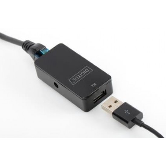 Przedłużacz/Extender USB 2.0 HighSpeed po skrętce Cat.5e/6 UTP, do 50m