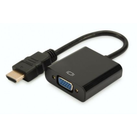 Konwerter/adapter audio-video HDMI do VGA, 1080p FHD, z audio 3.5mm MiniJack