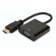 Konwerter/adapter audio-video HDMI do VGA, 1080p FHD, z audio 3.5mm MiniJack
