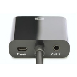 Konwerter/adapter audio-video HDMI do VGA, 1080p FHD, z audio 3.5mm MiniJack