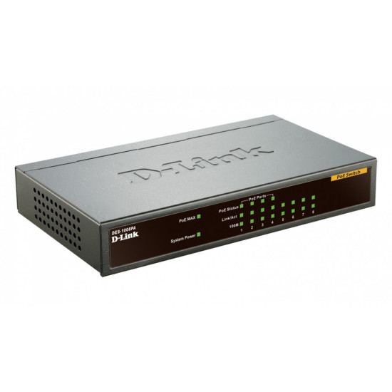 DES-1008PA 8x10/100 Desktop Switch