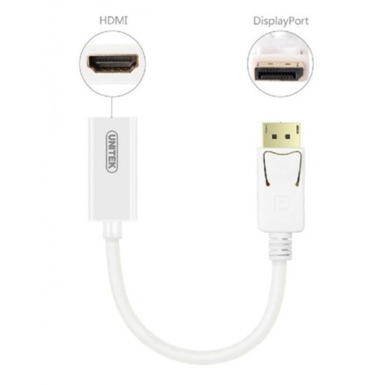 Adapter DisplayPort - HDMI 4K; Y-6332 BIAŁY 