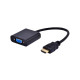 Adapter HDMI-A(M)->VGA(F) na kablu 