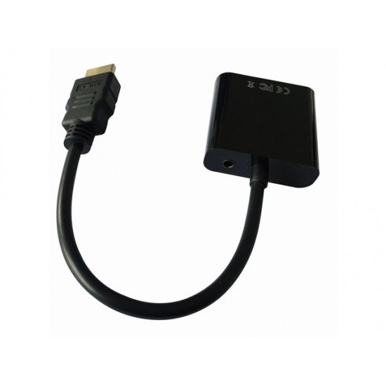 Adapter HDMI-A(M)->VGA (F)+Audio na kablu 