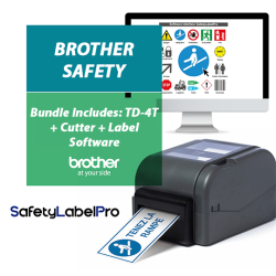 Continuous roll, vinyl, White, 100mm x 30m, combined with the Brother Safety solution