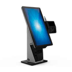 Wallaby Self-Service Floor Stand top with Meisong label and receipt printer, black  note: complete self-service floor stand requires floor base part E290363 sold separately