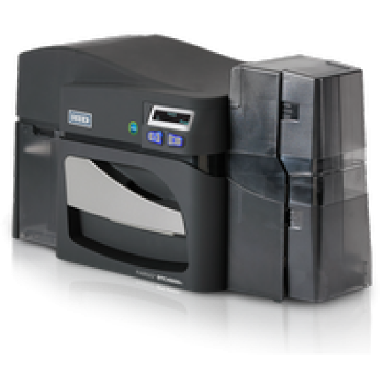 YMCKOK Cartridge with Cleaning Roller: Full-color ribbon with resin black and clear overlay panel - 600 images. Compatible with: DTC4500e